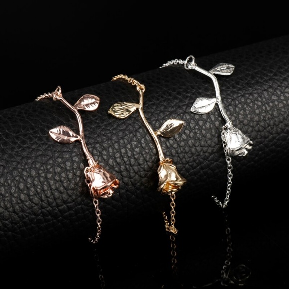 2/$25 Dainty Rose Bracelet, Available in 3 Colors - Picture 2 of 3